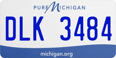 MI license plate DLK3484