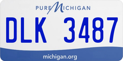 MI license plate DLK3487