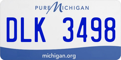 MI license plate DLK3498