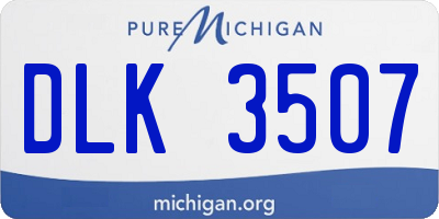 MI license plate DLK3507