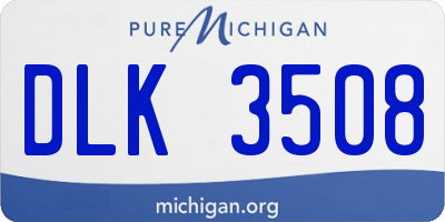 MI license plate DLK3508