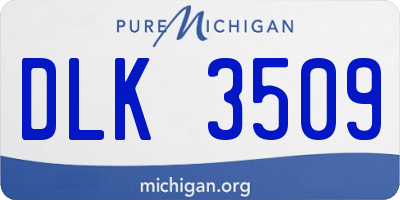 MI license plate DLK3509