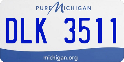 MI license plate DLK3511