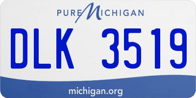 MI license plate DLK3519
