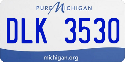 MI license plate DLK3530