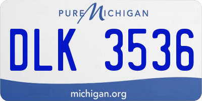 MI license plate DLK3536