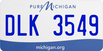 MI license plate DLK3549