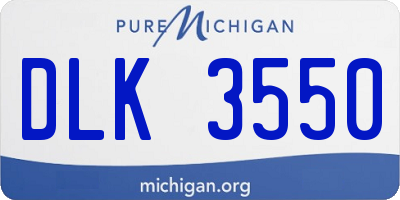 MI license plate DLK3550