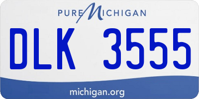 MI license plate DLK3555