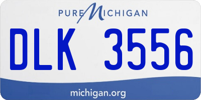 MI license plate DLK3556