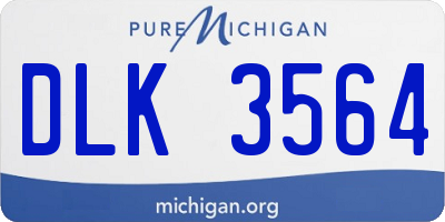 MI license plate DLK3564
