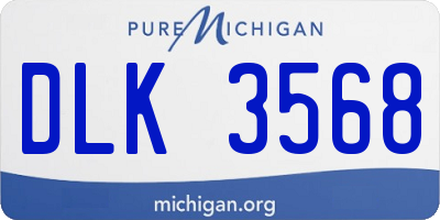MI license plate DLK3568