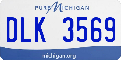 MI license plate DLK3569