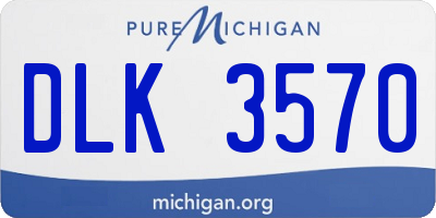MI license plate DLK3570