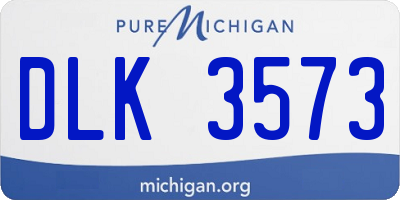 MI license plate DLK3573