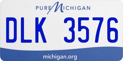 MI license plate DLK3576