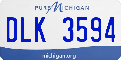 MI license plate DLK3594