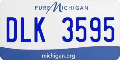 MI license plate DLK3595