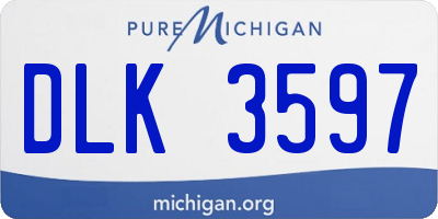 MI license plate DLK3597