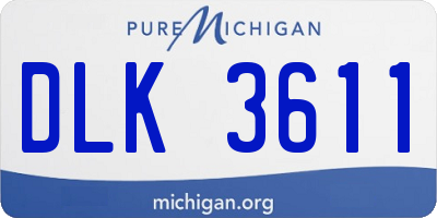MI license plate DLK3611