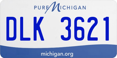 MI license plate DLK3621