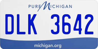 MI license plate DLK3642