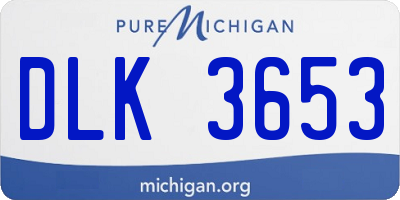 MI license plate DLK3653
