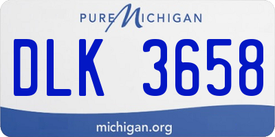 MI license plate DLK3658