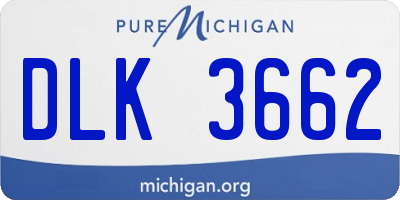 MI license plate DLK3662