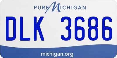 MI license plate DLK3686