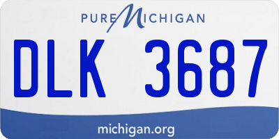 MI license plate DLK3687