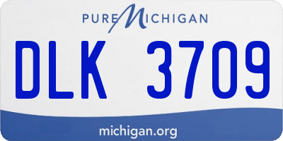 MI license plate DLK3709