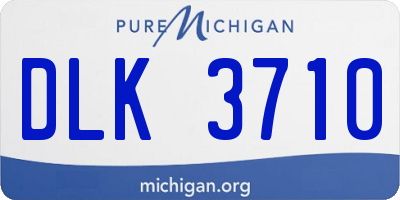 MI license plate DLK3710