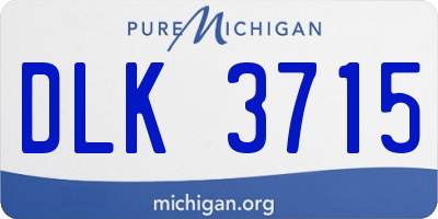 MI license plate DLK3715