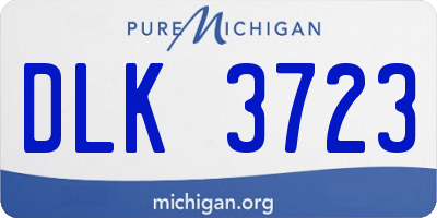 MI license plate DLK3723