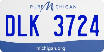 MI license plate DLK3724