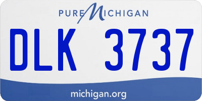 MI license plate DLK3737