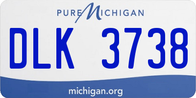 MI license plate DLK3738
