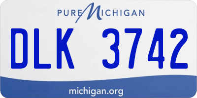 MI license plate DLK3742