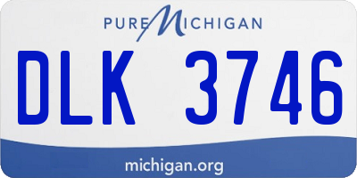 MI license plate DLK3746