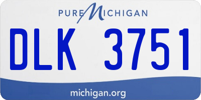 MI license plate DLK3751