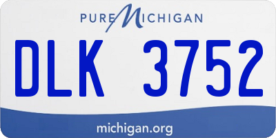MI license plate DLK3752