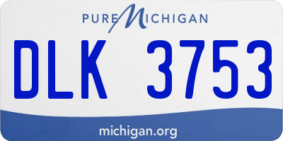 MI license plate DLK3753