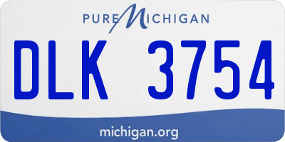 MI license plate DLK3754