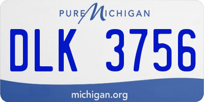 MI license plate DLK3756