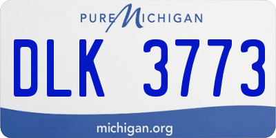 MI license plate DLK3773