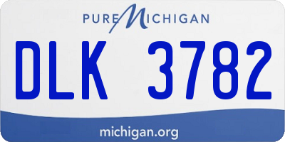 MI license plate DLK3782