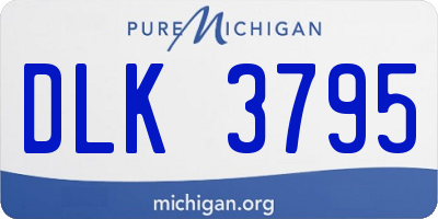MI license plate DLK3795