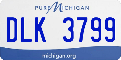 MI license plate DLK3799