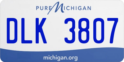 MI license plate DLK3807